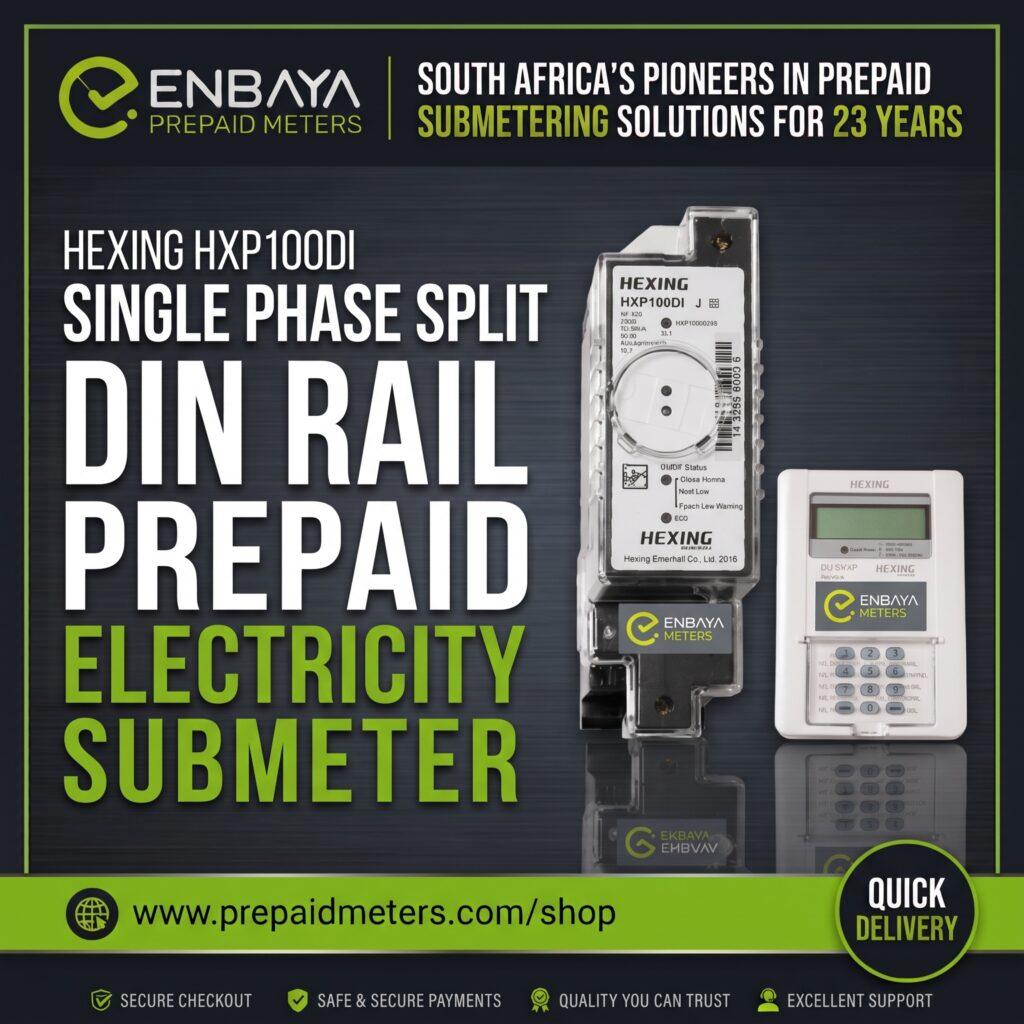 single phase din rail electricity prepaid submeters